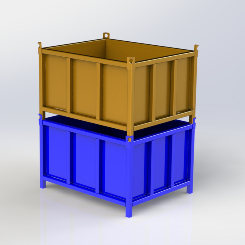 铁皮周转箱 铁质周转箱 铁箱子 原料箱半成品框车间用废料箱